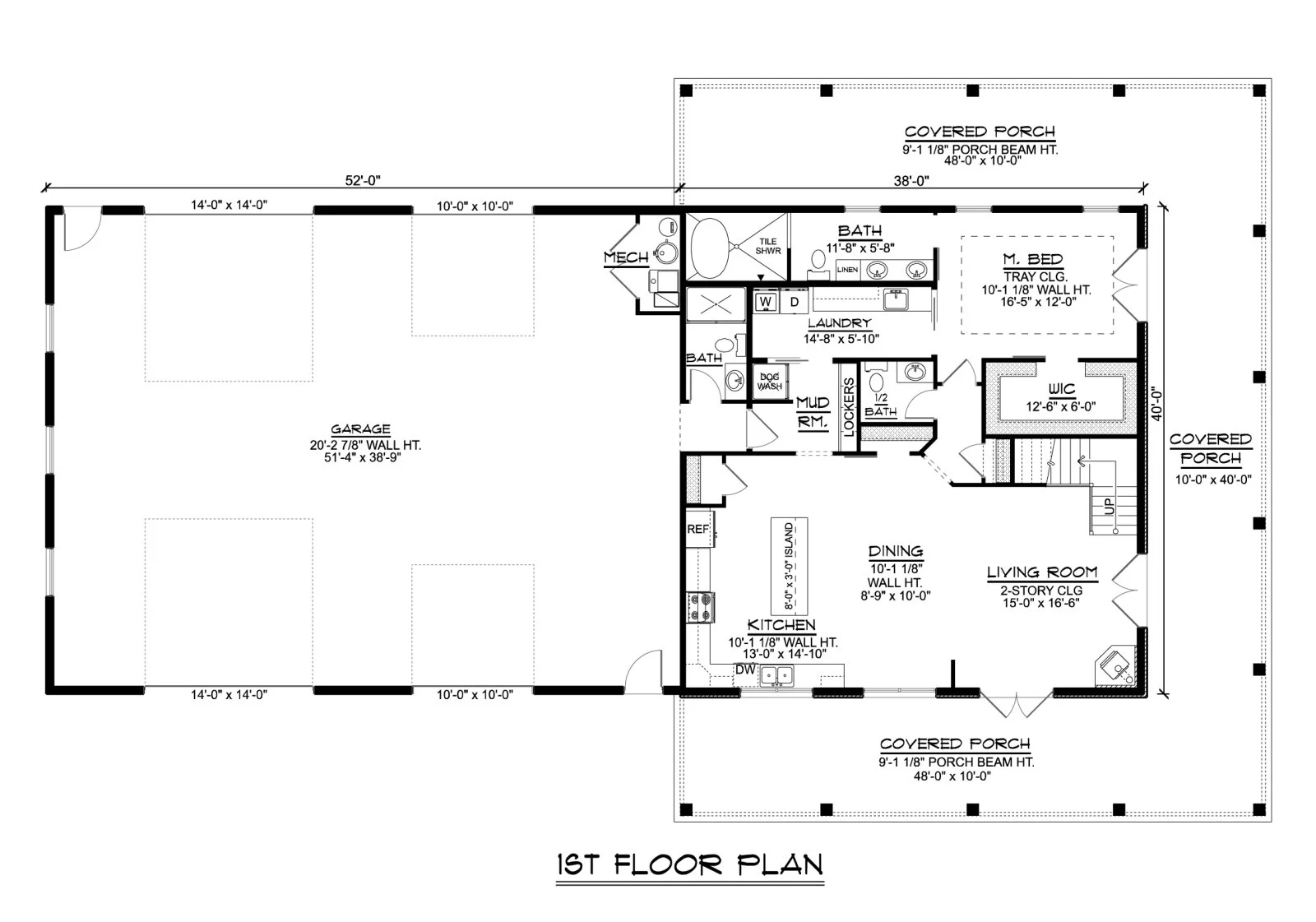 CHD-22222 Barndominium House Plan – First Floor Plan