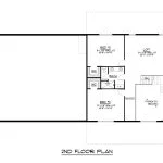 CHD-22222 Barndominium House Plan – Second Floor Plan