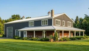 CHD-22222 Barndominium House Plan – Front Elevation