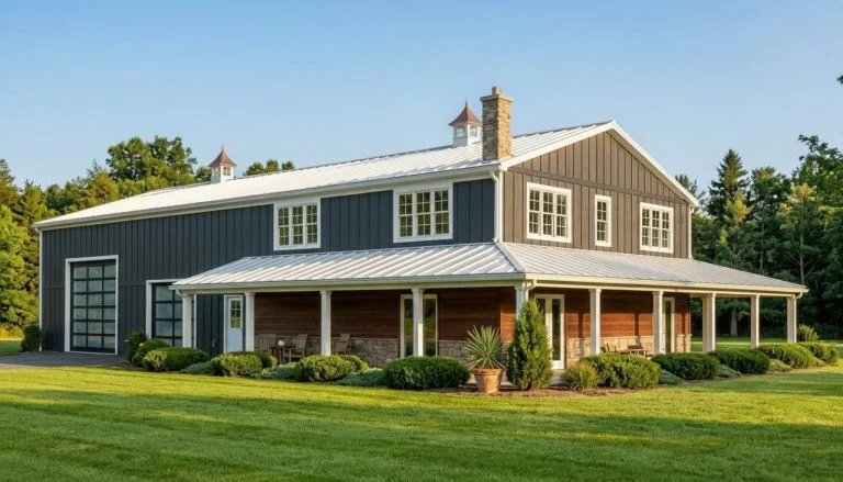 CHD-22222 Barndominium House Plan – Front Elevation