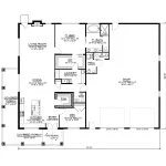 CHD-22233 Barndominium House Plan – Main Floor Plan
