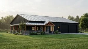 CHD-22233 Barndominium House Plan – Front Elevation