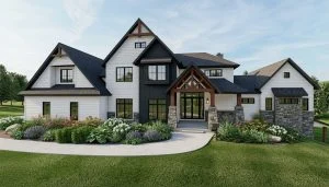 CHD-22253 Country House Plan – Front Elevation