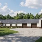 CHD-22258 Barndominium House Plan – Front Elevation