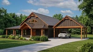 CHD-22259 Barndominium House Plan – Front Elevation