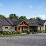 CHD-22263 Barndominium House Plan – Front Elevation