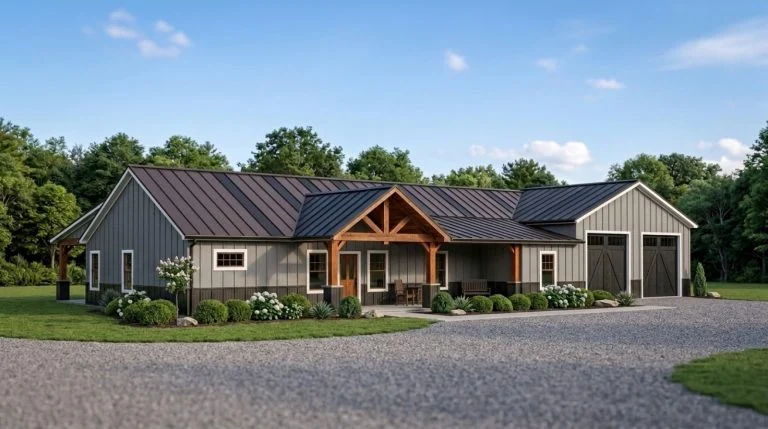 CHD-22263 Barndominium House Plan – Front Elevation