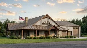 CHD-22275 Barndominium House Plan – Front Elevation