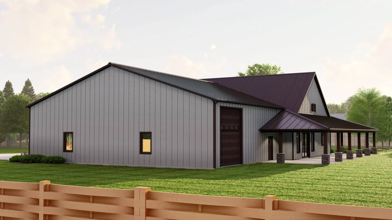 CHD-22275 Barndominium House Plan – Photo 1