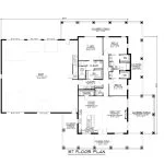 CHD-22276 Barndominium House Plan – Main Floor Plan