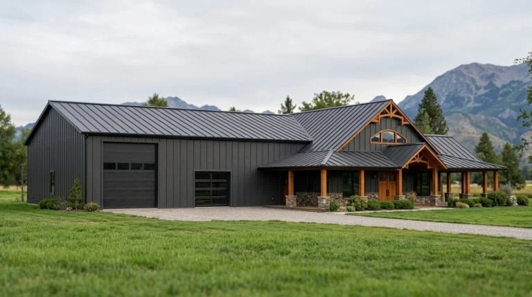 CHD-22276 Barndominium House Plan – Front Elevation
