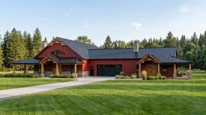 CHD-22280 Barndominium House Plan – Front Elevation