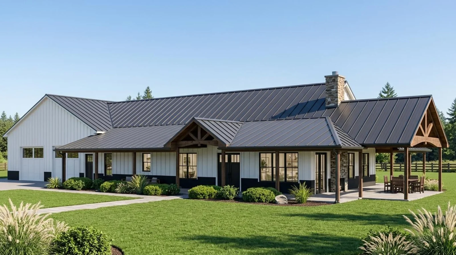 CHD-22282 Barndominium House Plan – Front Elevation