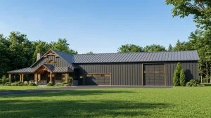 CHD-2229 Barndominium House Plan – Front Elevation