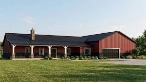 CHD-22291 Barndominium House Plan – Front Elevation