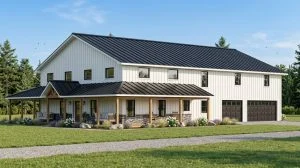 CHD-22321 Barndominium House Plan – Front Elevation