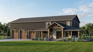 CHD-2262 Barndominium House Plan – Front Elevation