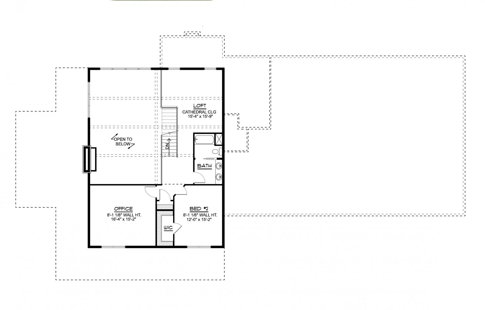 CHD-2292 Barndominium House Plan – Second Floor Plan