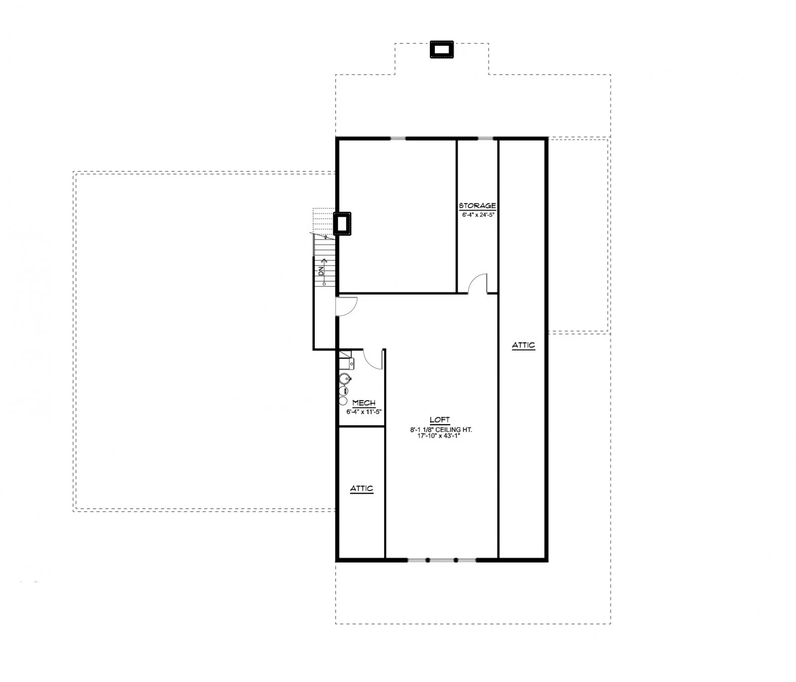 CHD-2298 Barndominium House Plan – Second Floor Plan