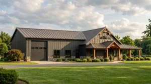 CHD-2298 Barndominium House Plan – Front Elevation