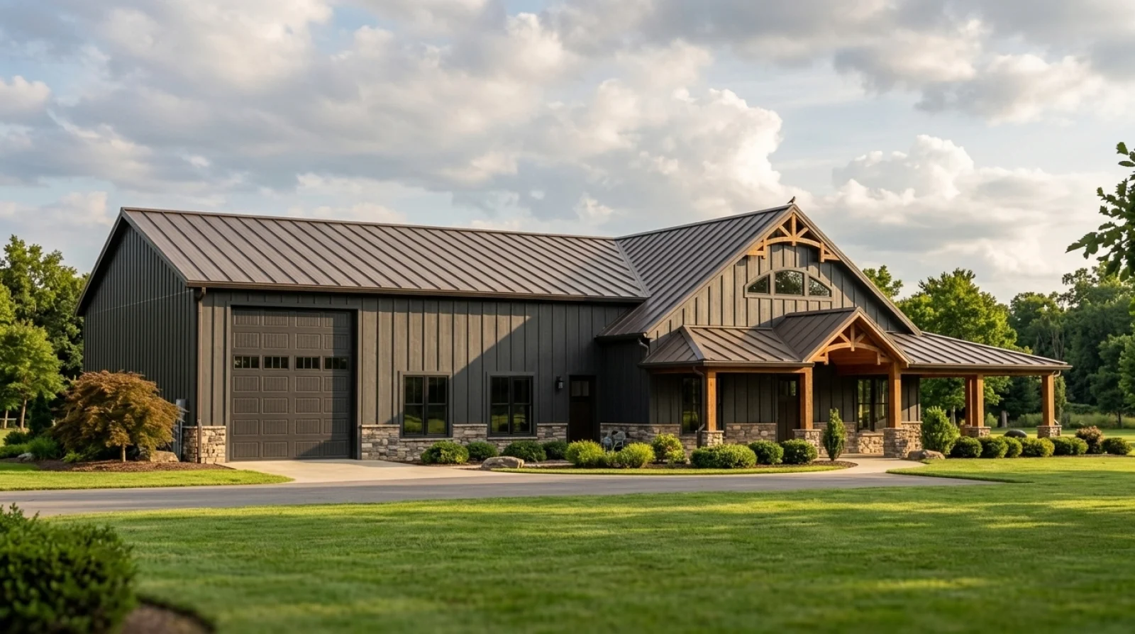 CHD-2298 Barndominium House Plan – Front Elevation
