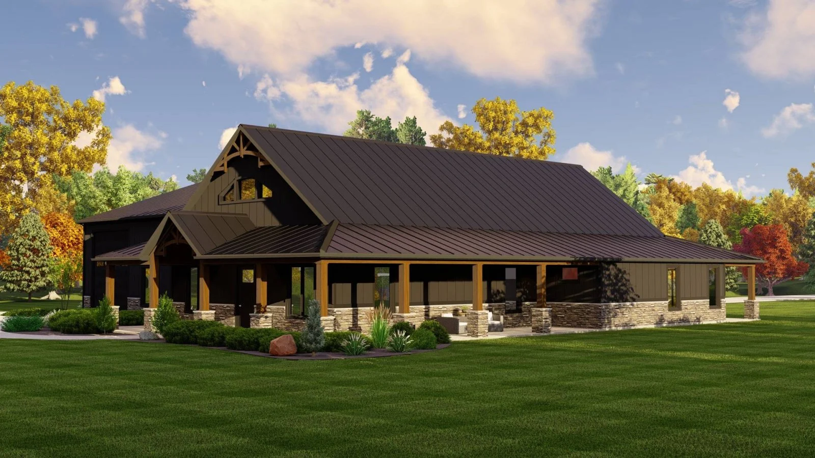 CHD-2298 Barndominium House Plan – Photo 1