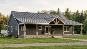CHD-23107 Beach House Plan – Front Elevation