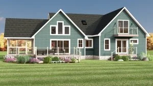 CHD-23160 Beach House Plan – Front Elevation