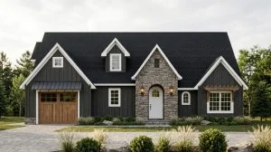 CHD-23165 Beach House Plan – Front Elevation