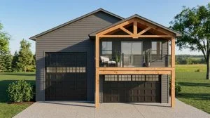 CHD-23235 Barndominium House Plan – Front Elevation