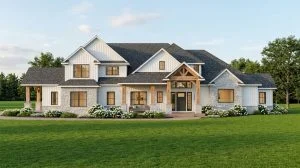 CHD-23296 Craftsmen House Plan – Front Elevation