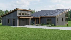 CHD-23301 Beach House Plan – Front Elevation