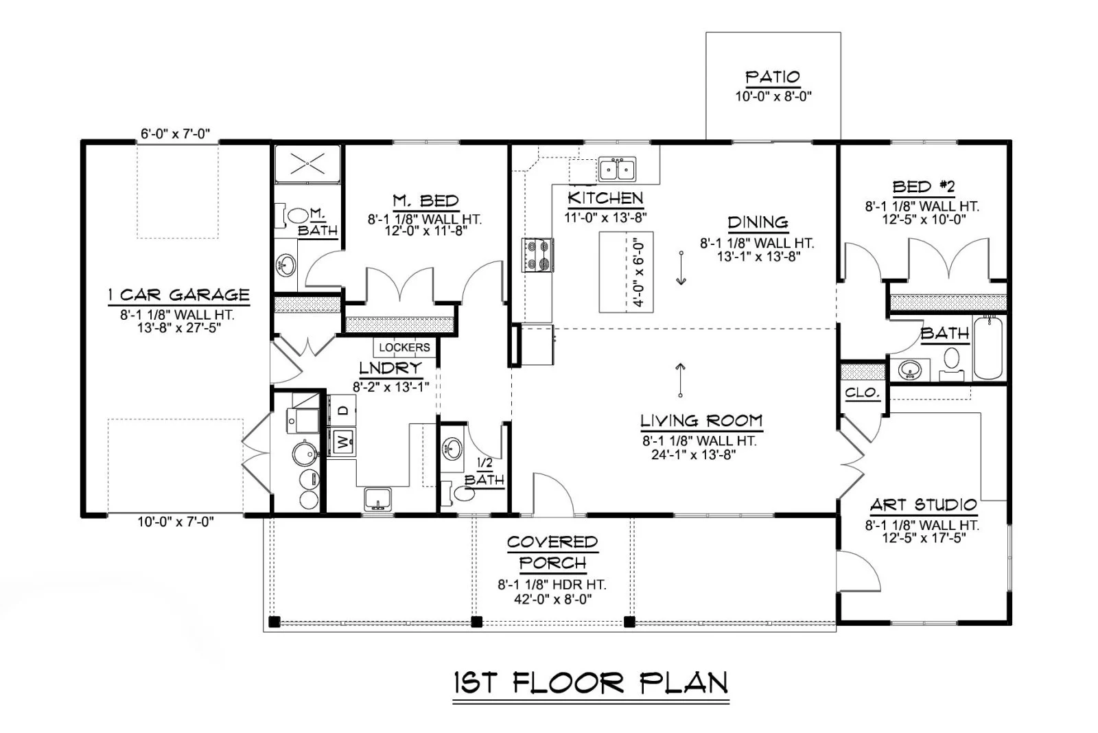 CHD-2413 Country House Plan – Main Floor Plan