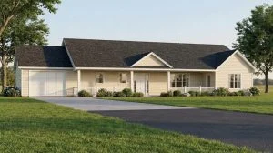 CHD-2413 Country House Plan – Front Elevation