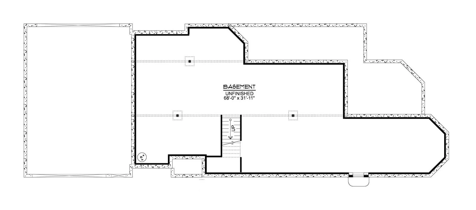 CHD-24154 Beach House Plan – Basement Floor Plan