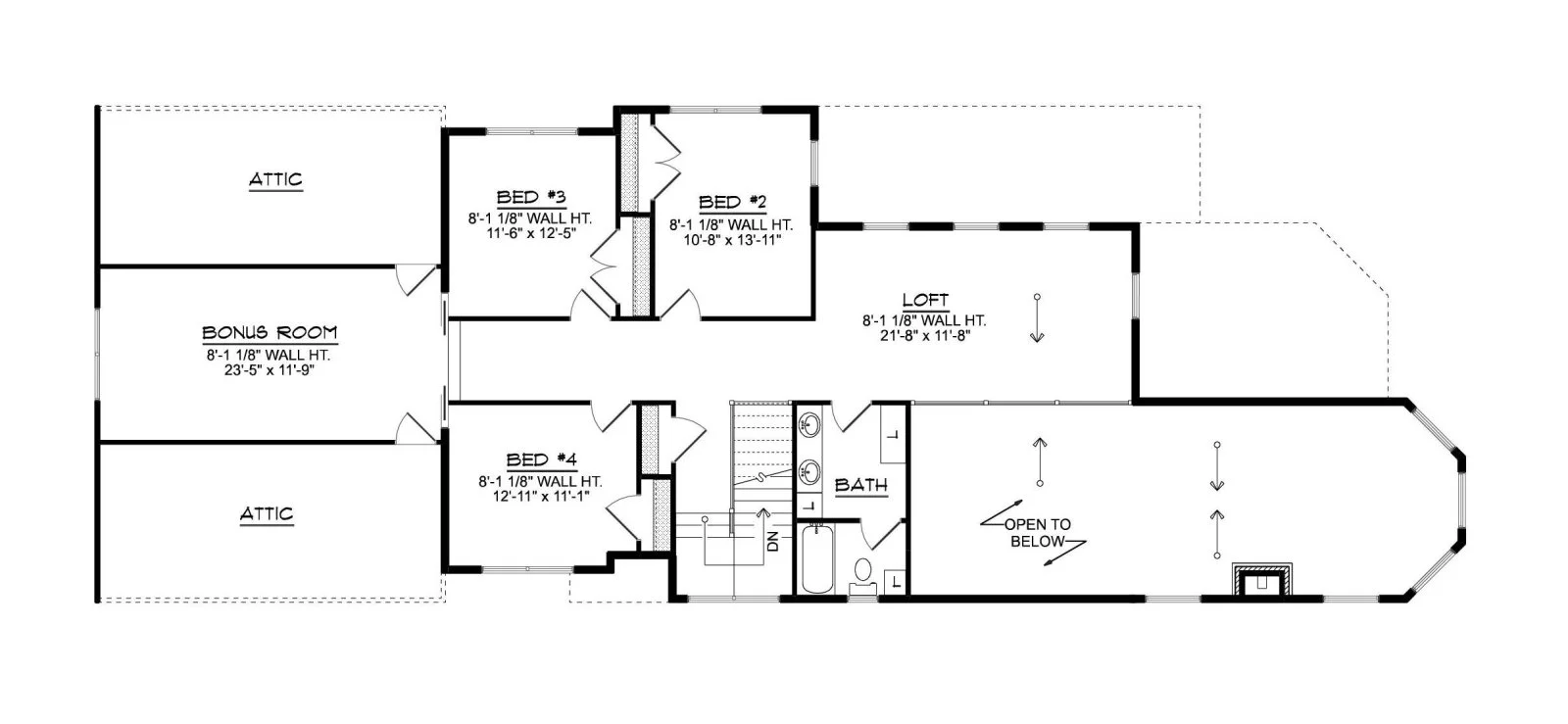 CHD-24154 Beach House Plan – Second Floor Plan