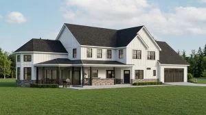 CHD-24154 Beach House Plan – Front Elevation