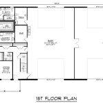 CHD-24216 Barndominium House Plan – First Floor Plan