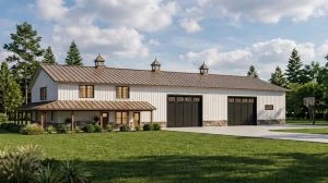 CHD-24216 Barndominium House Plan – Front Elevation