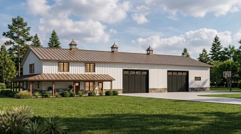 CHD-24216 Barndominium House Plan – Front Elevation
