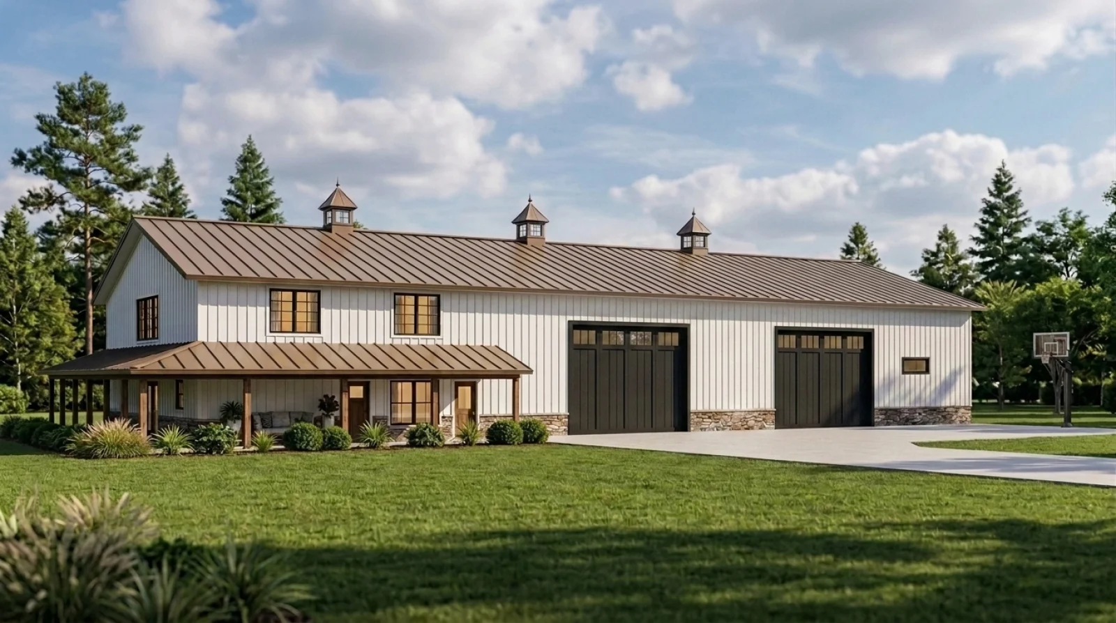 CHD-24216 Barndominium House Plan – Front Elevation
