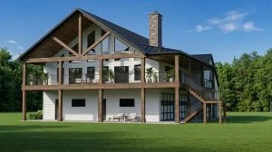 CHD-2422 Barndominium House Plan – Front Elevation