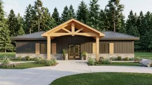 CHD-24286 Beach House Plan – Front Elevation