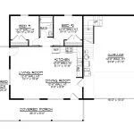 CHD-24301 Barndominium House Plan – First Floor Plan