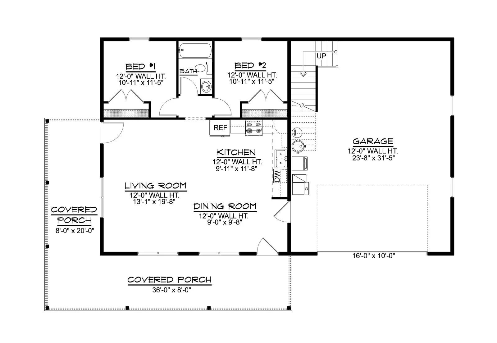 CHD-24301 Barndominium House Plan – First Floor Plan