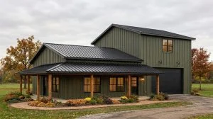 CHD-24301 Barndominium House Plan – Front Elevation