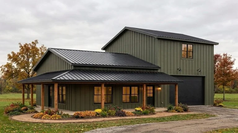 CHD-24301 Barndominium House Plan – Front Elevation