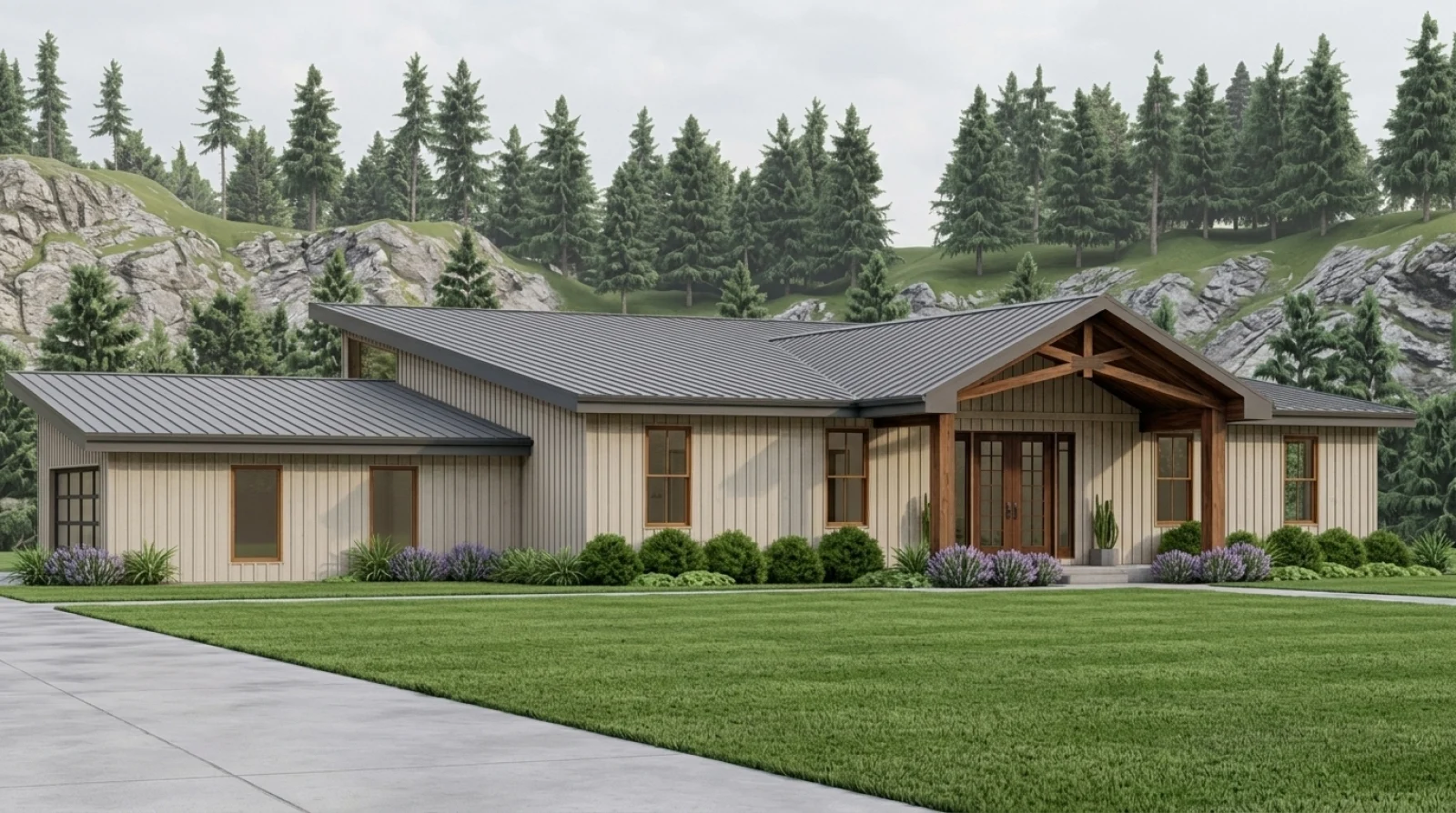 CHD-24309 Country House Plan – Front Elevation