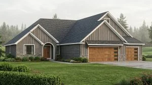 CHD-2431 Craftsmen House Plan – Front Elevation