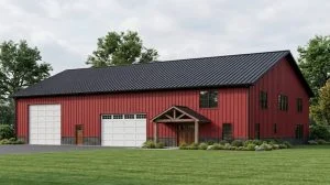 CHD-24348 Barndominium House Plan – Front Elevation